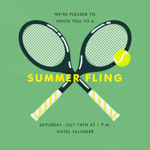 Mixed Doubles - Summer Party Invitation by Paperless Post