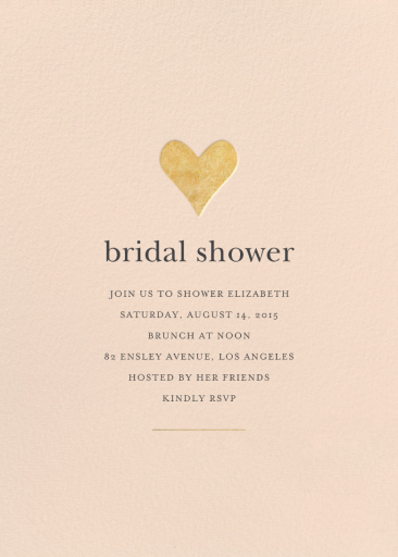 Foil Heart - Bridal Shower Invitation by Sugar Paper