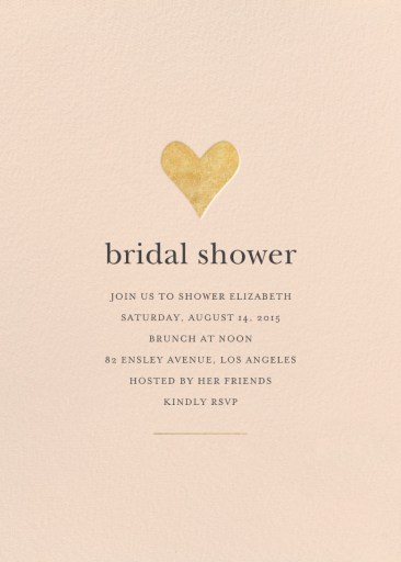 Foil Heart - Bridal Shower Invitation by sugar-paper