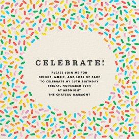 Sprinkles - Birthday Invitation by The Indigo Bunting