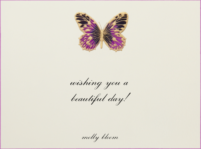 Hand Painted Butterfly Stationery - Stationery by Bernard Maisner
