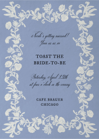 Painted Floral Garland - Bridal Shower Invitation by Emilia Wickstead