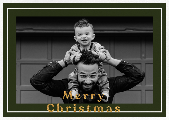 Double Border Photo - Holiday Card by Paperless Post