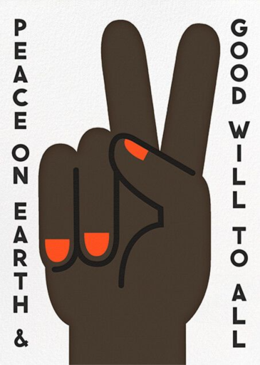 Peace Sign - Holiday Card by The Indigo Bunting