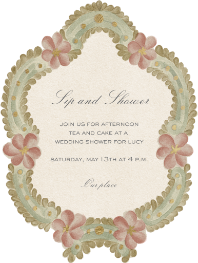 Flowery Pendant - Invitation by Fin Fellowes