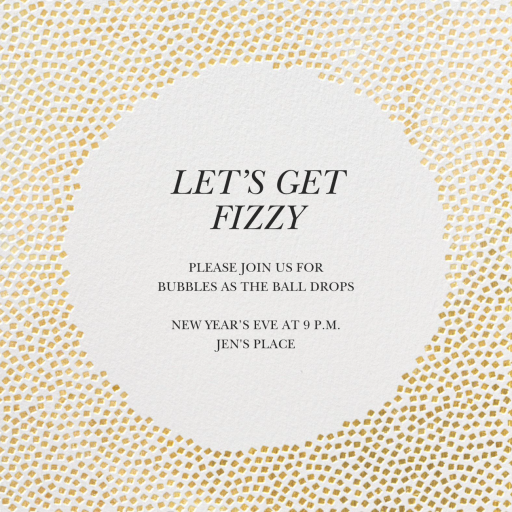 Metallic Confetti - New Year's Eve Invitation by Kelly Wearstler