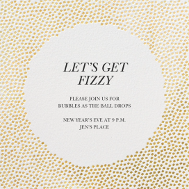Metallic Confetti - New Year's Eve Invitation by Kelly Wearstler