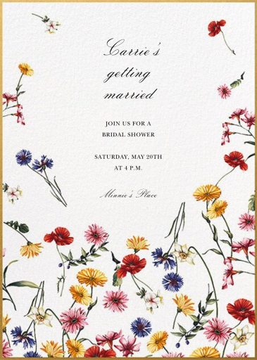 Floating Floral - Bridal Shower Invitation by Oscar de la Renta