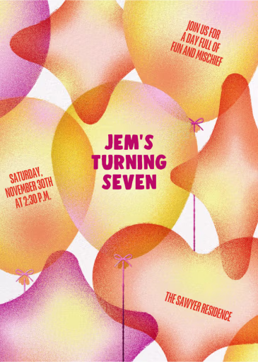 Bunch of Balloons - Birthday Invitation by Paperless Post
