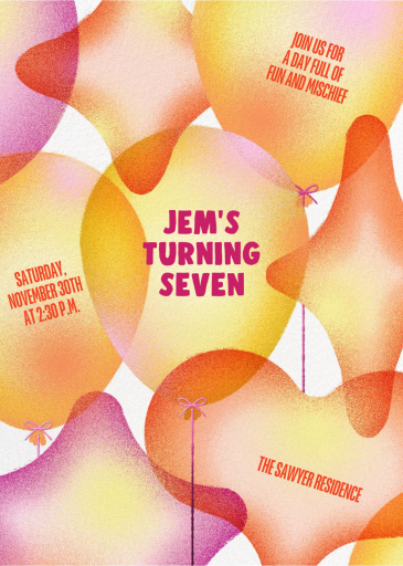 Bunch of Balloons - Invitation by Paperless Post