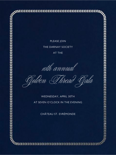 Leaf Inner Bevel Border - Fundraiser Invitation by Paperless Post