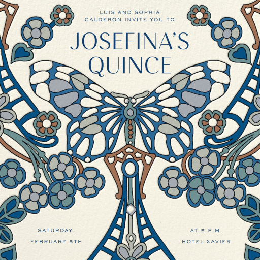 Blooming Wings - Quinceañera Invitation by Liberty