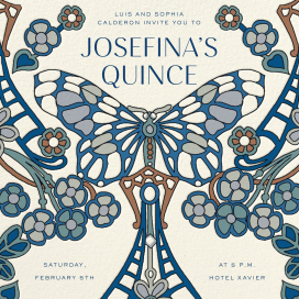 Blooming Wings - Quinceañera Invitation by Liberty