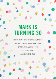 Star, Circle, and Triangle Confetti - Birthday Invitation by Meri Meri