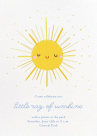 Sunny Greetings - Baby Shower Invitation by Little Cube