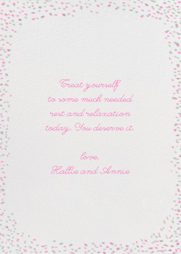 Treat Yourself by Paperless Post - Back