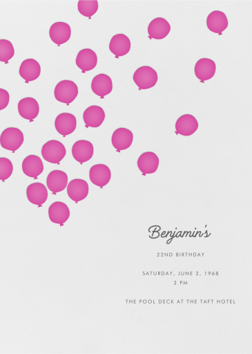 Balloons - Birthday Invitation by Linda and Harriett