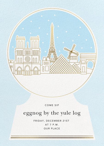 Skyline Snowglobe - Invitation by Paperless Post