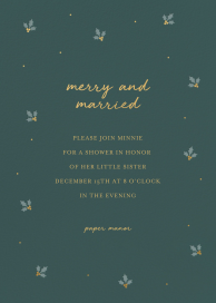 Minimalist Holly Berry Invitation