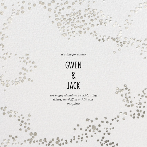 Metallic Paint Splatter - Bridal Shower Invitation by Kelly Wearstler