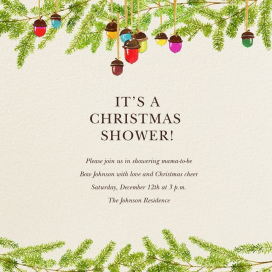 Acorn Ornaments - Baby Shower Invitation by Felix Doolittle