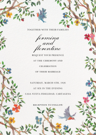 Birds on Bowers - Wedding Invitation by Happy Menocal
