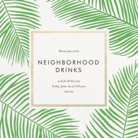 Palmier III (Invitation) - Cocktail Party Invitation by Paperless Post
