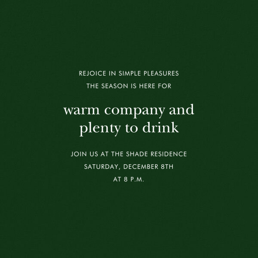 Good Sounds - Holiday Party Invitation by kate spade new york - Back