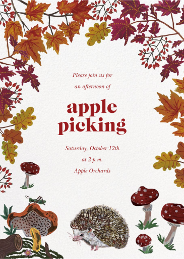 Changing Leaves - Fall Party Invitation by Nathalie Lété