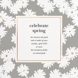 Embossed Daisies - Spring Party Invitation by kate spade new york