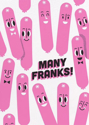 Many Franks - Thank You Card by Hello!Lucky