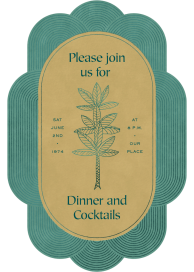 Art Deco Palm Tree - Party Invitation by Jungalow