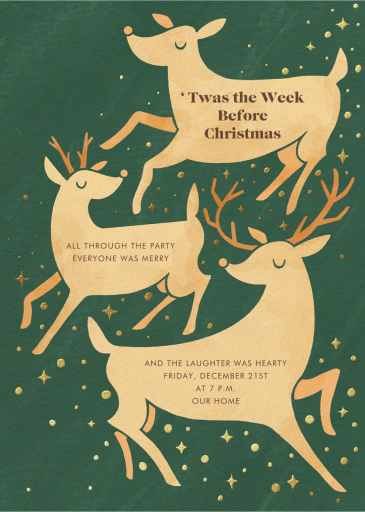 Reindeer Friends - Christmas Party Invitation by Paperless Post