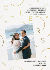 Geometric Cheers - Anniversary Invitation by Paperless Post