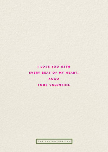 Beet of My Heart - Anniversary Card by The Indigo Bunting - Back