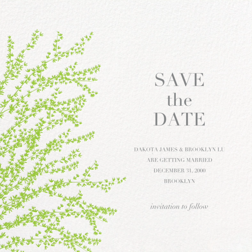 Forsythia Branch - Save the Date by Paperless Post
