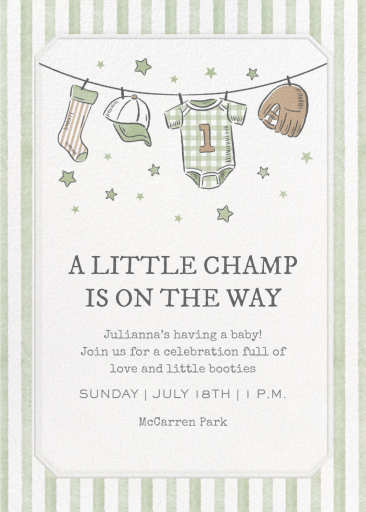 Sports Baby Shower Invitation