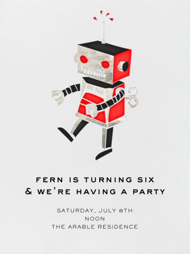 Robot - Birthday Invitation by Paperless Post
