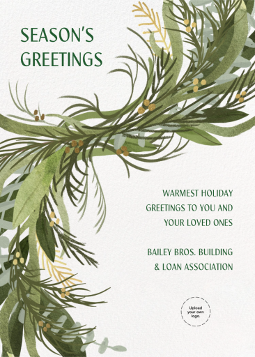 Winter Garland - Business Holiday Card by Paperless Post