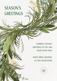 Winter Garland - Business Holiday Card by Paperless Post