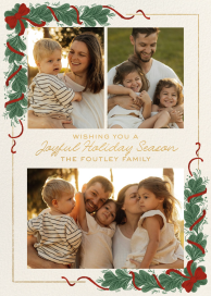 Photo Holiday Greenery Card