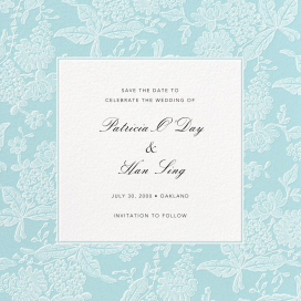 Hydrangea Lace I Save The Date - Save the Date by Oscar de la Renta