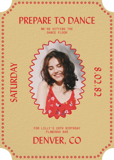 Ticket to Love - Birthday Invitation by Few & Fahr Studio