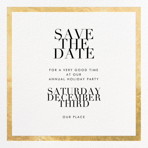 Editorial II (Save the Date) - Holiday Save the Date by Paperless Post