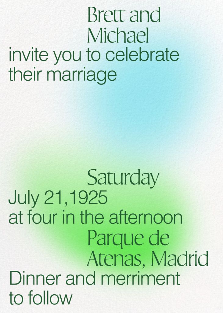 Gradient Glow Wedding Invitation Send online instantly RSVP tracking