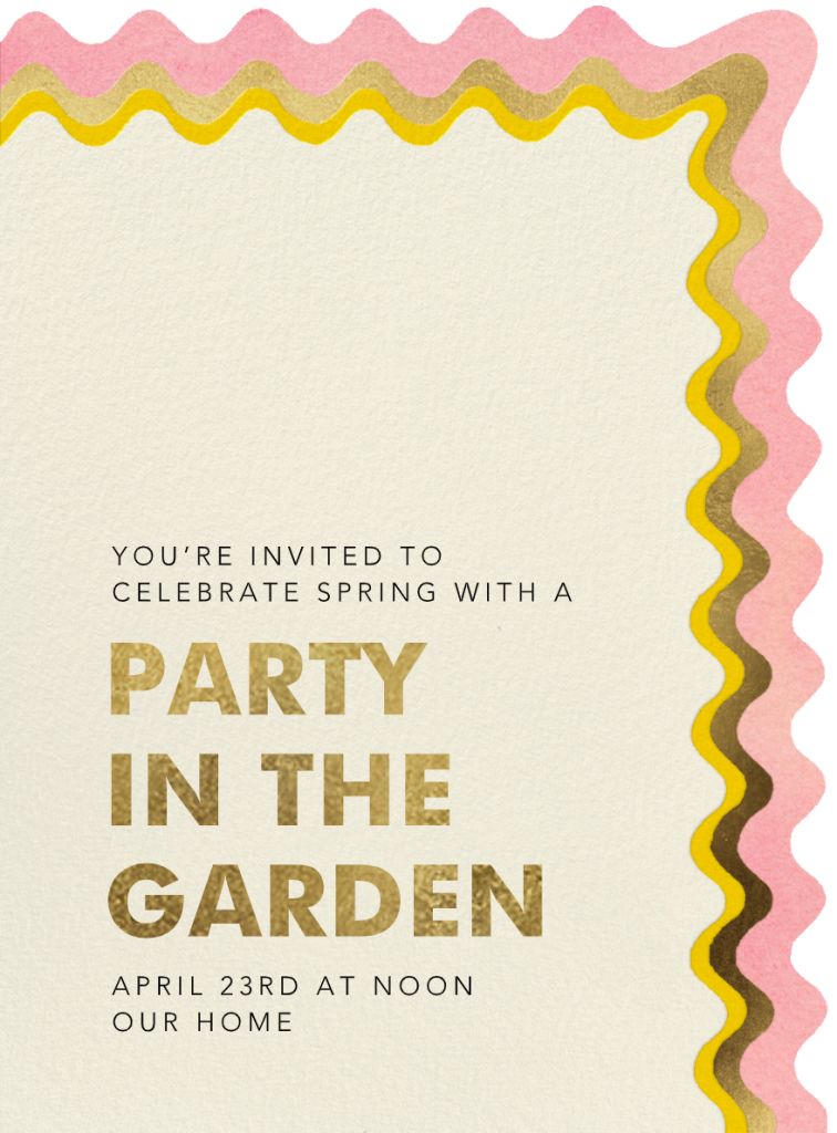 Wiggly Squiggle - Spring Party Invitation | Send online instantly ...