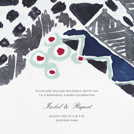 Blue Note - Rehearsal Dinner Invitation by Oscar de la Renta