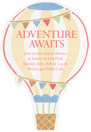 Hot Air Balloon Cutout - Baby Shower Invitation by Paperless Post