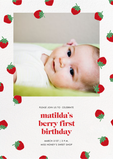Turn of Fraise - Birthday Invitation by kate spade new york
