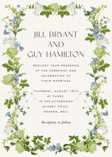 Flowering Garland - Invitation by Stephanie Fishwick